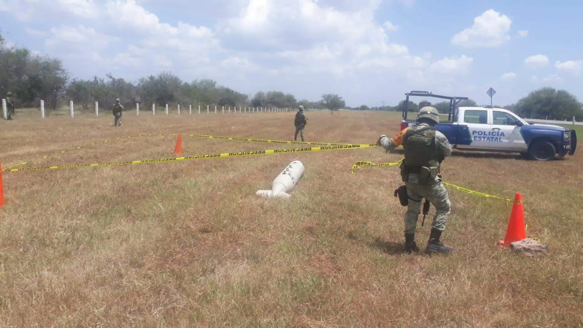 Protección Civil Tamaulipas acudió a acordonar el area